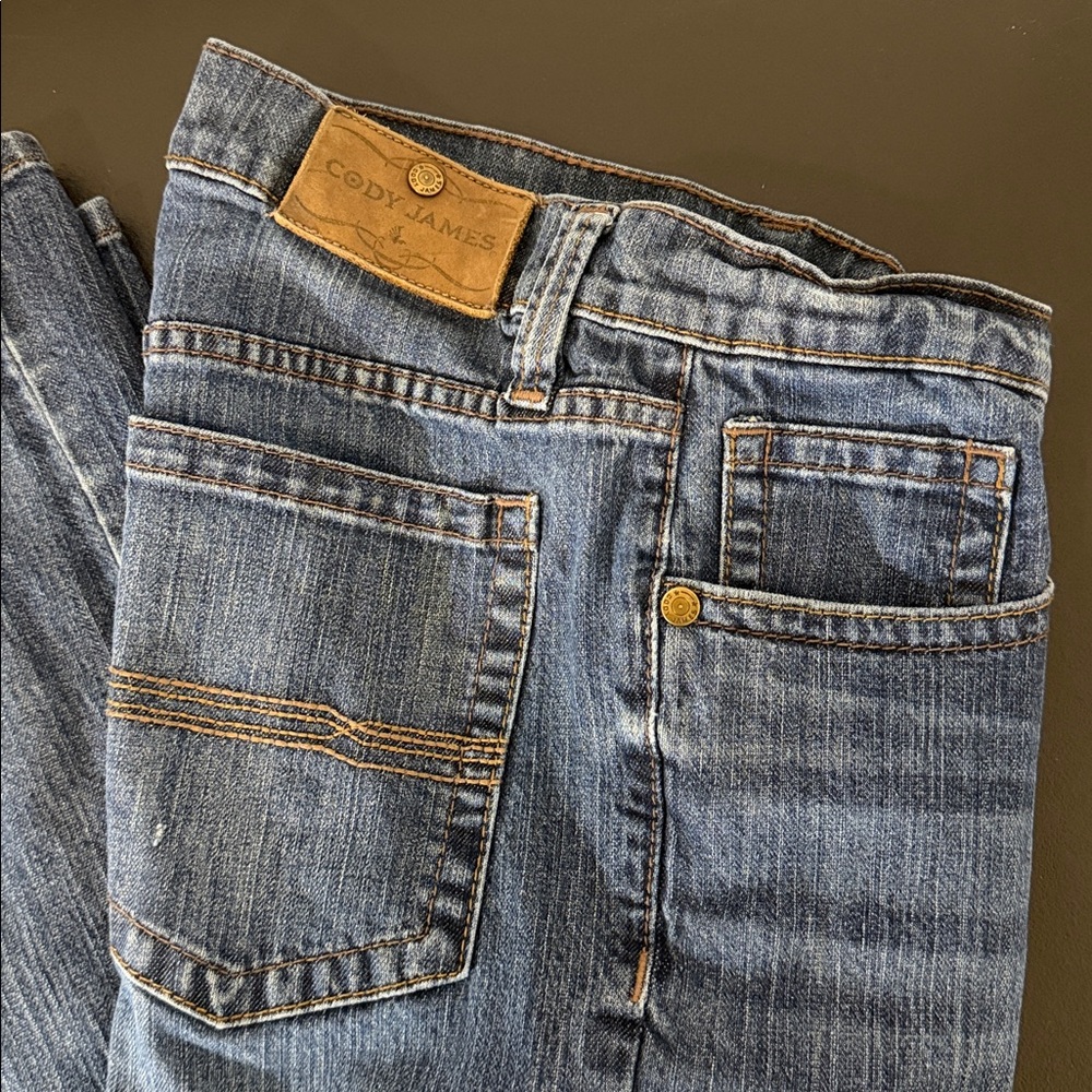 Cody James Blue Denim Jeans Slim Boot Cut - 31W x 34L - Picture 11 of 12